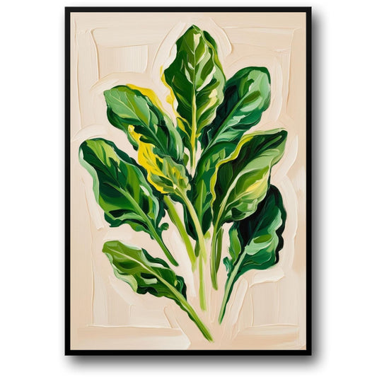 Spinach Botanical Art | Kitchen Décor