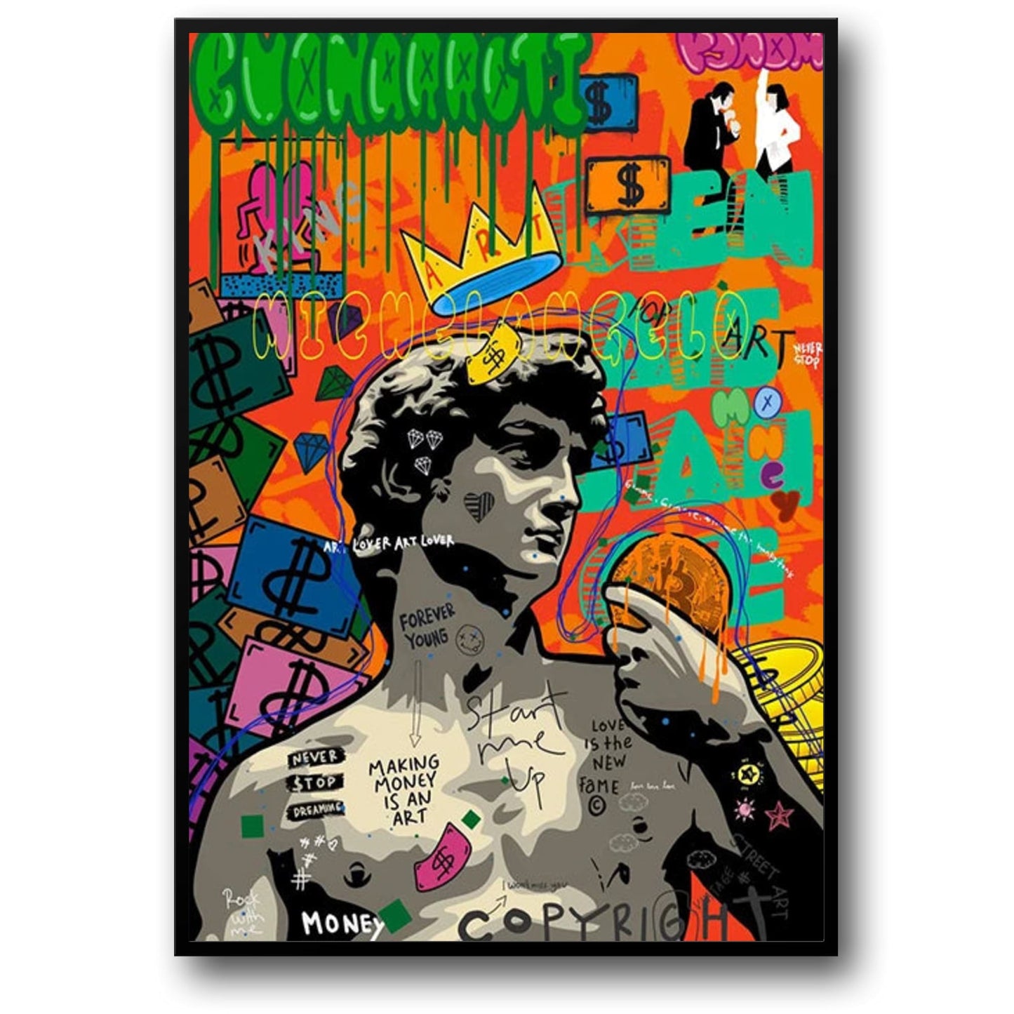 Scarface Mona Lisa | Graffiti Pop Portrait