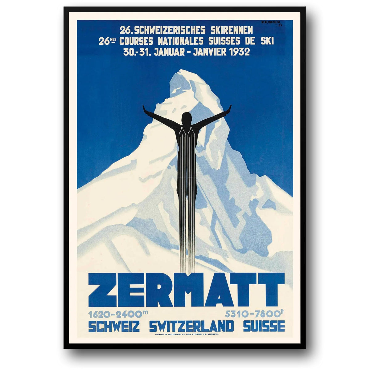 VINTAGE ZERMATT WINTER SPORTS