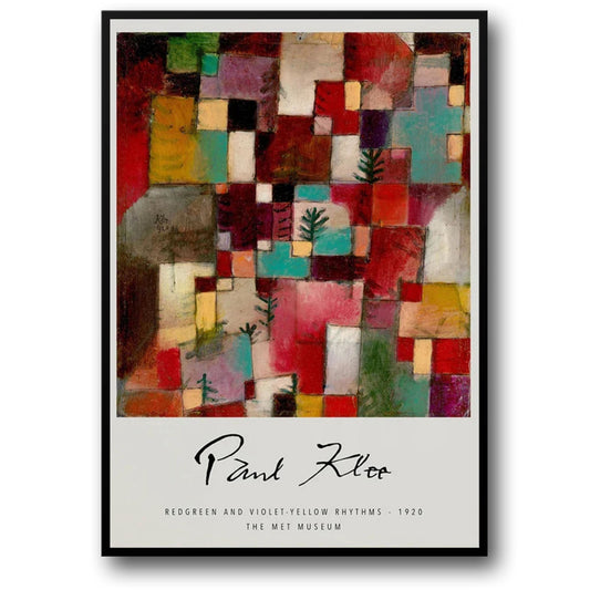 Paul Klee | Redgreen and Violet-Yellow Rhythms | Abstract Art