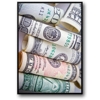 ROLLED DOLLAR BILLS