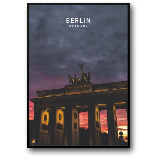 Berlin Brandenburg Gate Poster | Beautiful European Cities Art Print | Home & Garden Wall Decor