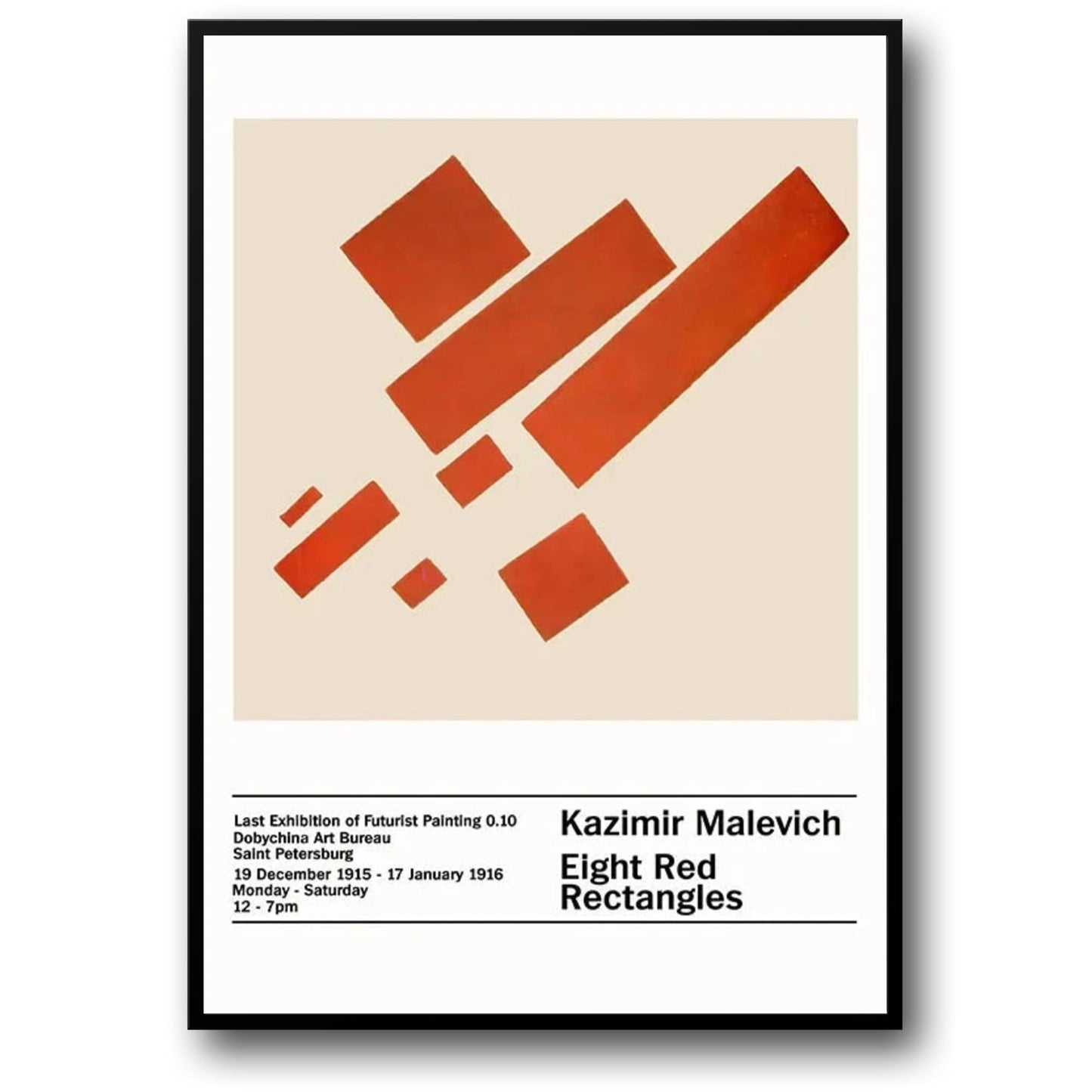 Kazimir Malevich | Eight Red Rectangles | Abstract Geometric Art
