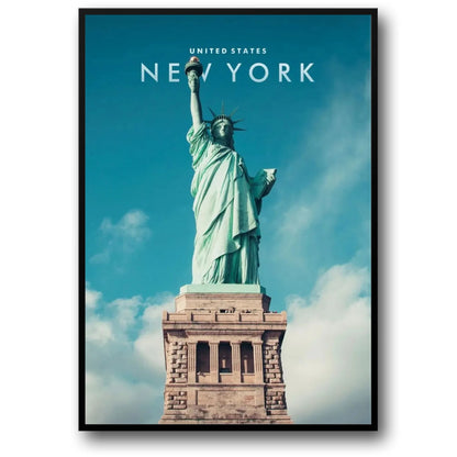 Statue of Liberty Poster | New York | USA Landmark | Explore Freedom & Inspiration | Decorative Wall Art