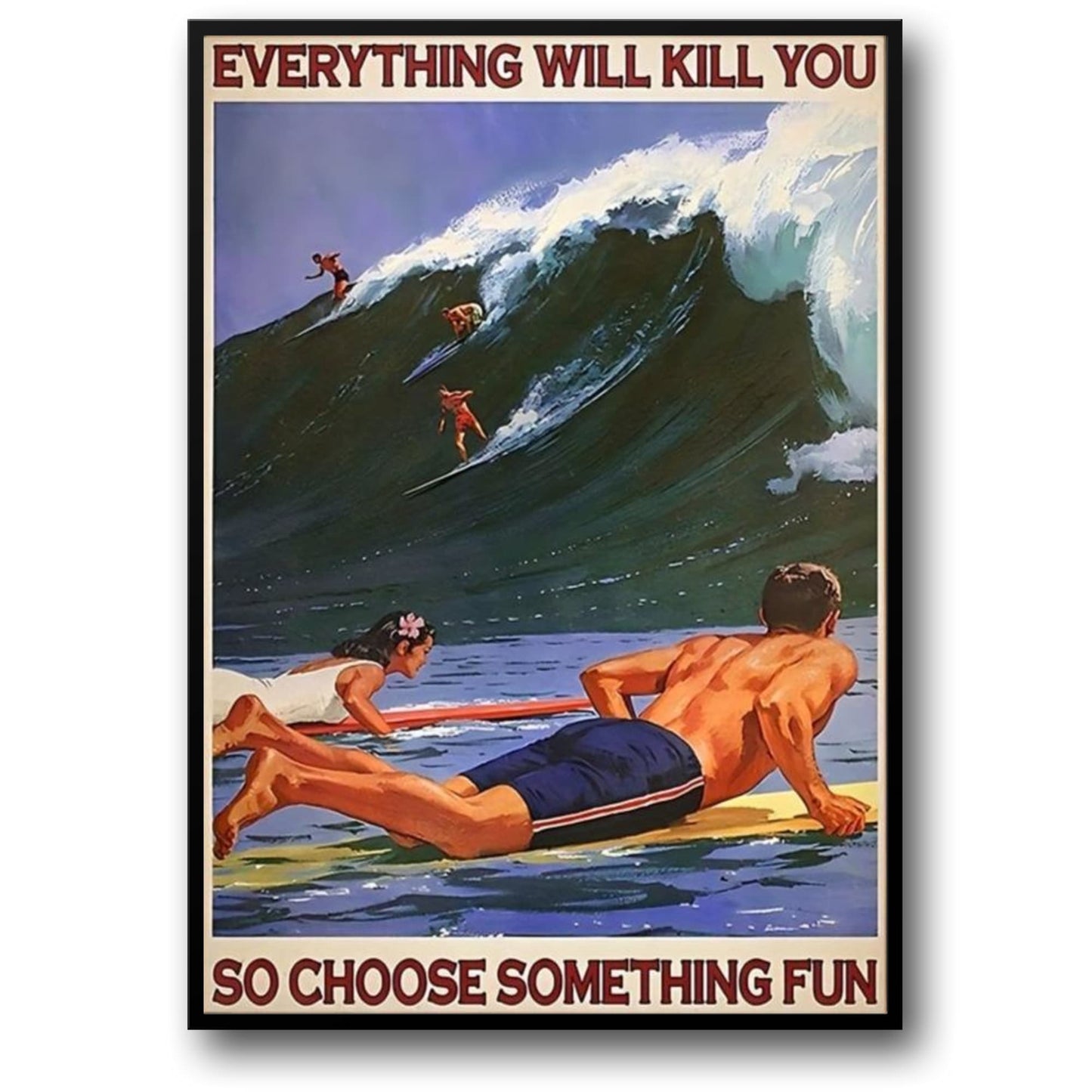Vintage Surf Vibes | Retro Ocean Art