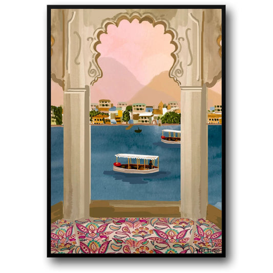 abstract india landscape poster