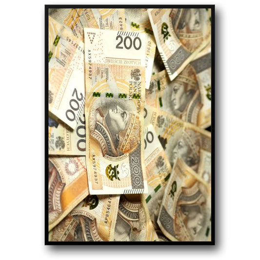 Polish Banknotes Poster  200 Zloty Currency Art, Money Wall Decor | Home Decor | Decoration Poster