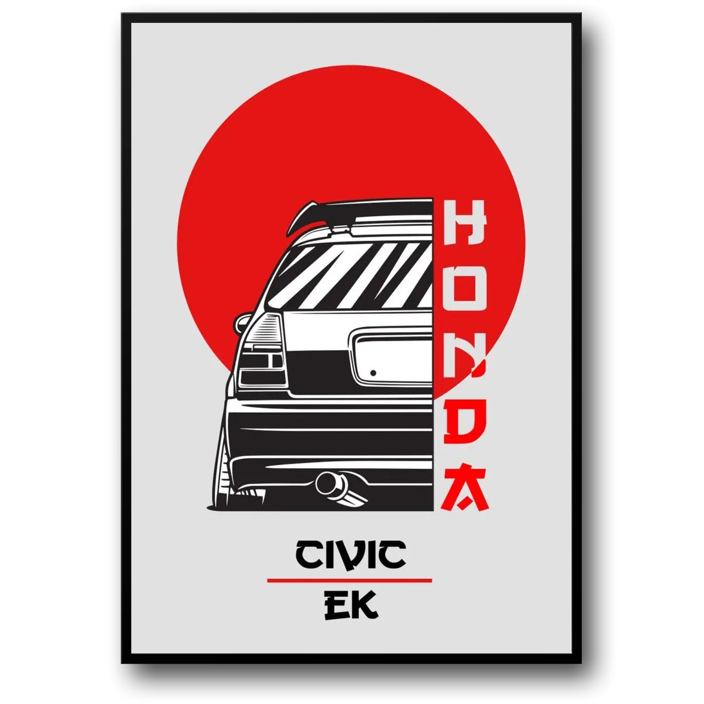 Honda Civic EK Poster | Japanese Car Art | Wall Decor | Home & Garden Artwork