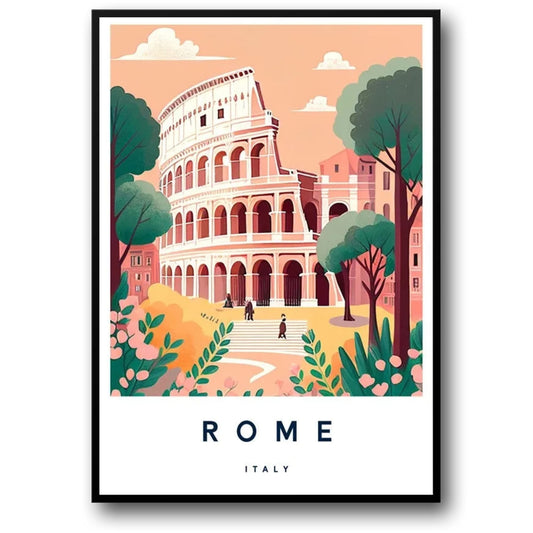 Rome Cityscape Art | Italian Landmark | Travel Poster | Wall Decor | Home & Garden | Artistic Print