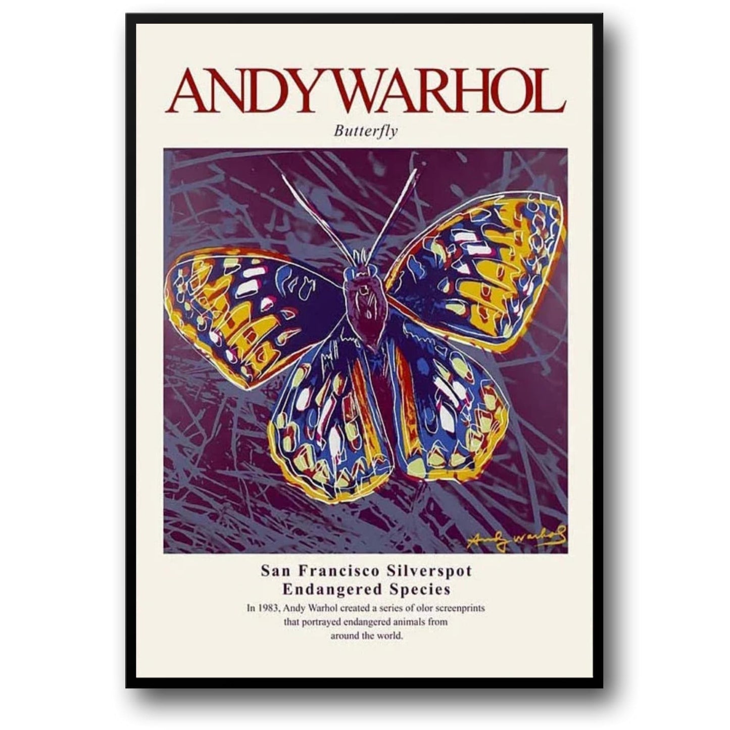 Andy Warhol | Butterfly 83 | Iconic Pop Art