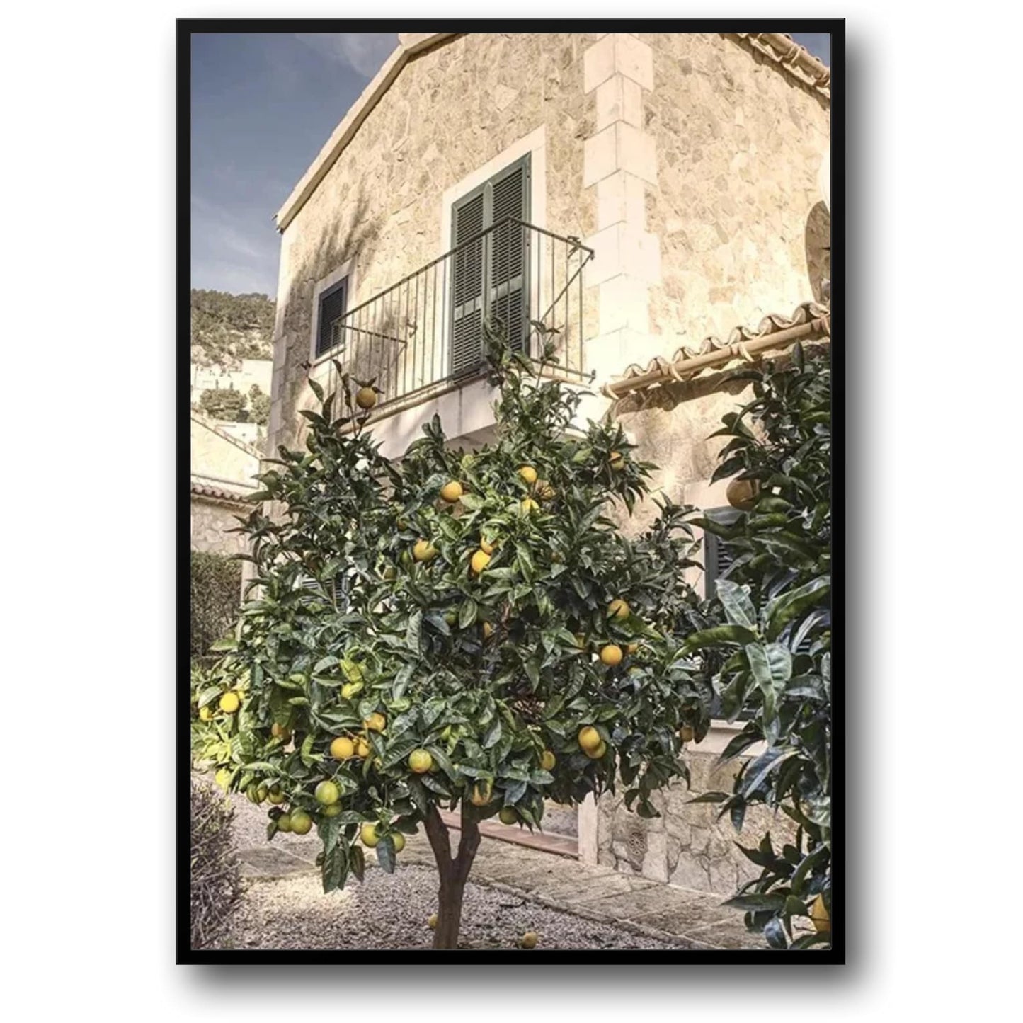 Italian Town Lemon Tree Landscape | Vibrant Decor