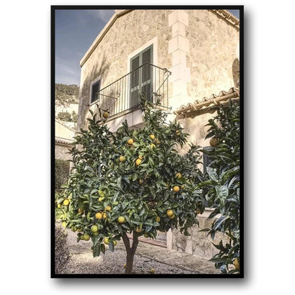 Italian Town Lemon Tree Landscape | Vibrant Decor