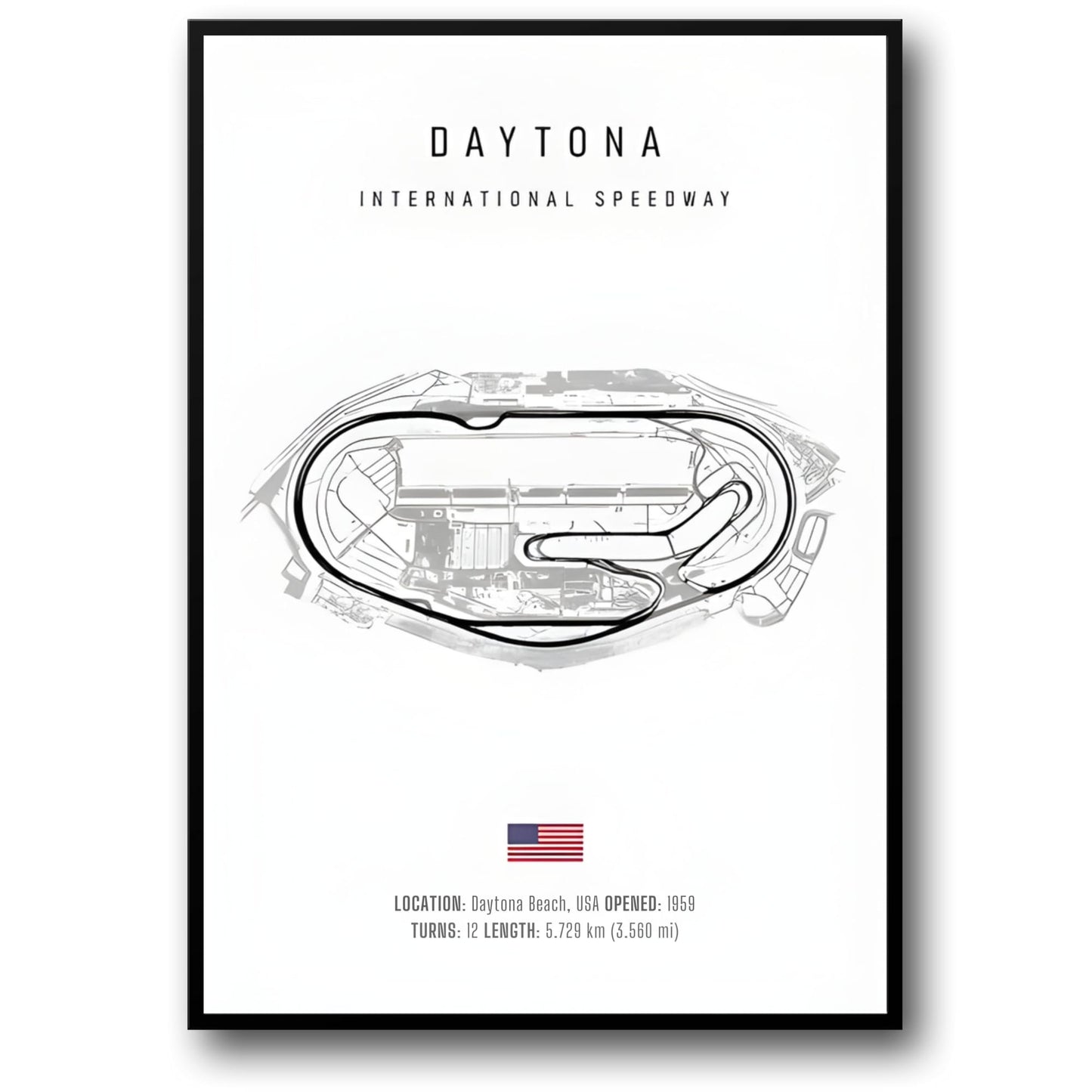 Daytona | F1 Track Layout | Motorsport Art