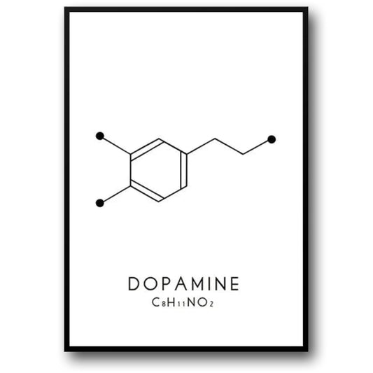 Dopamine & Serotonin Molecular Formula | Science Art