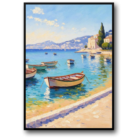 Calming Coastline Poster | Scenic Beach Art | Tranquil Ocean Waves | Wall Decor | Nature-Inspired Artwork for Home