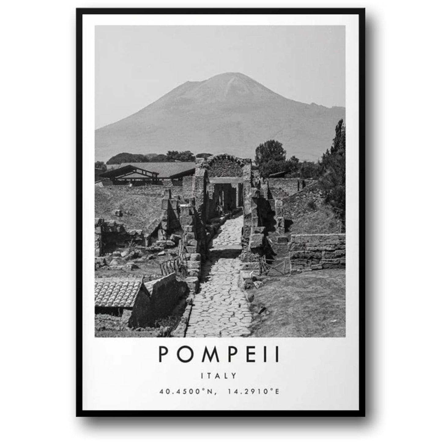 Pompeii Ruins | Historical Italy Landscape | Vintage Travel Poster Art | Ancient City Decor | Wall Art Print