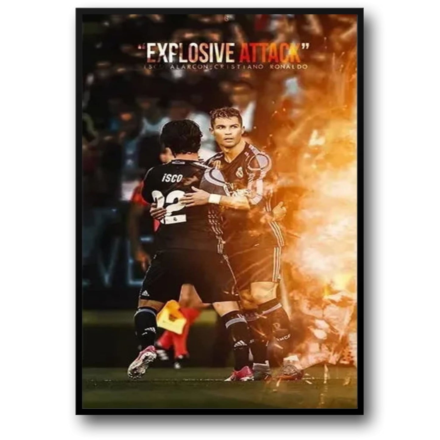 Christiano Ronaldo | CR7 | Dynamic Football Legend Poster | Fire and Passion Art Print