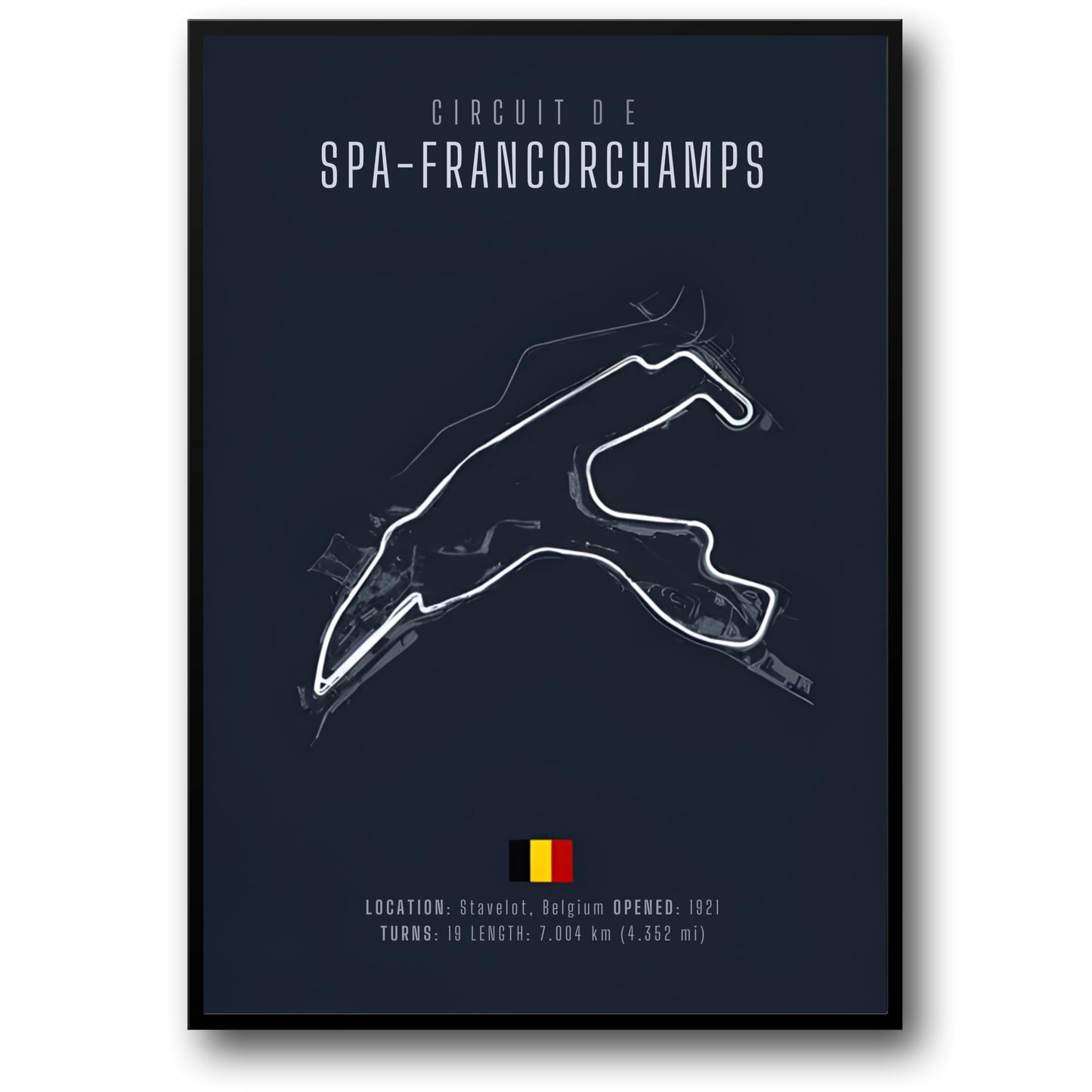 Spa Francorchamps F1 Circuit Blueprint