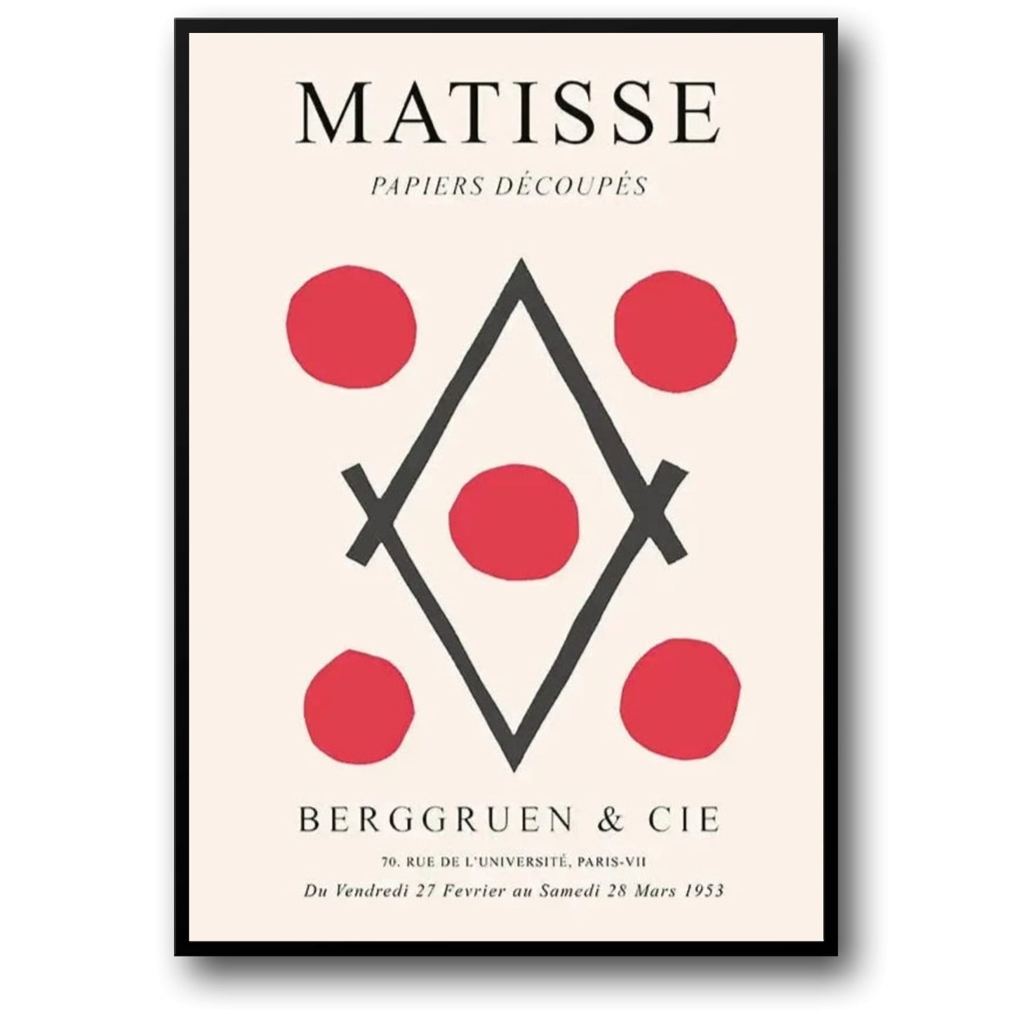 Henry Matisse Poster | Berggruen & Co | Cut-Outs Collection | The Poetry of Lines | Papiers Decoupes Art | Wall Decor