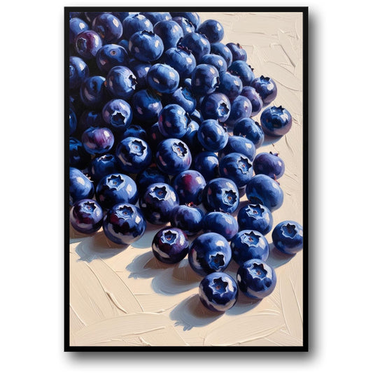 Blueberry Art Print | Kitchen Wall Decor | Fruit Poster | Nature Artwork | Blueberry Decor | Culinary Art for Home
