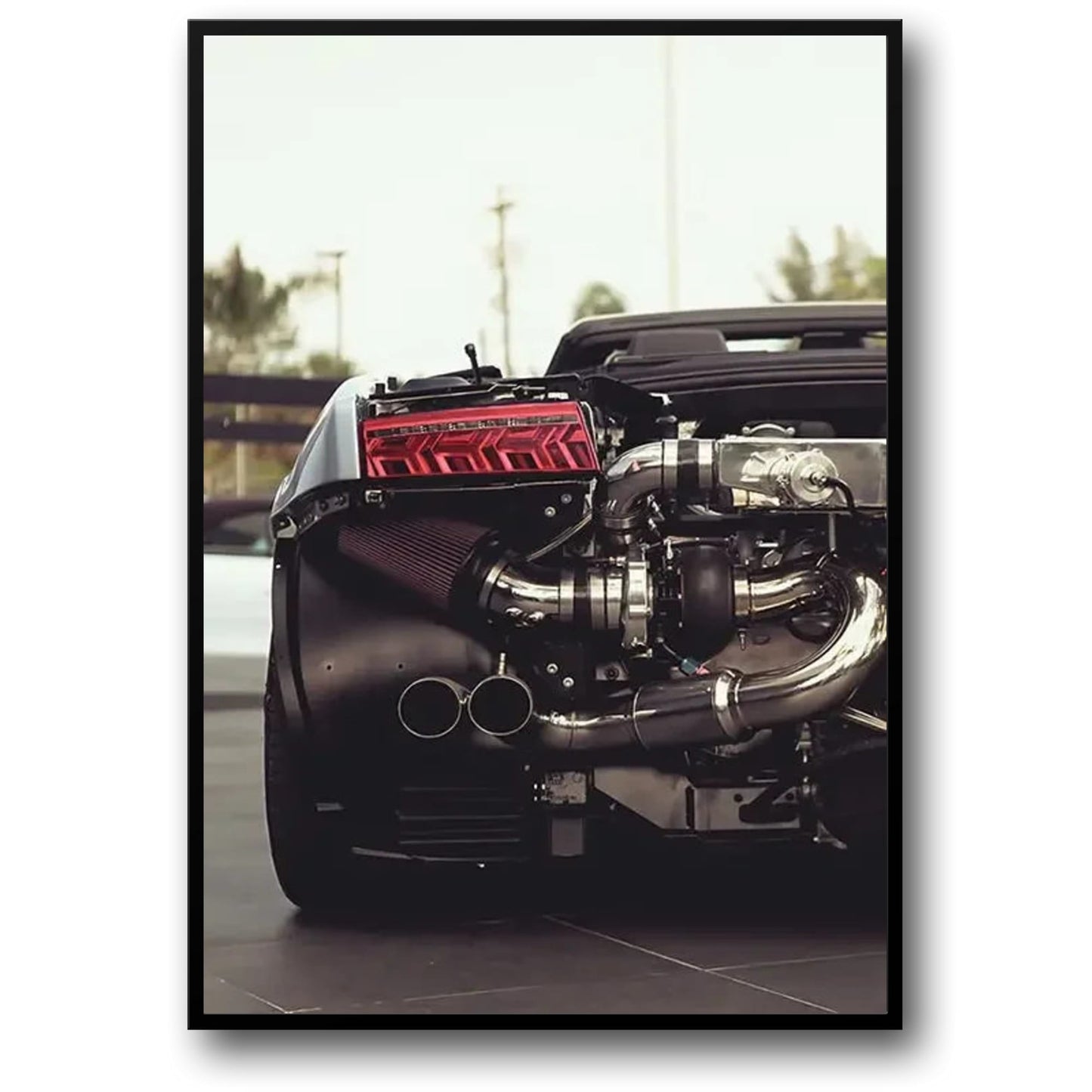 Retro Car Art | Exposed Engine | Urban Speed