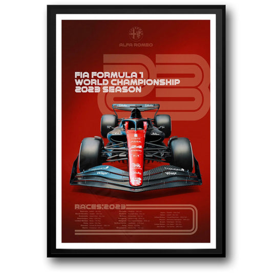 Alfa Romeo | Valtteri Bottas | Zhou Guanyu | Bold 2023 F1 World Championship Poster