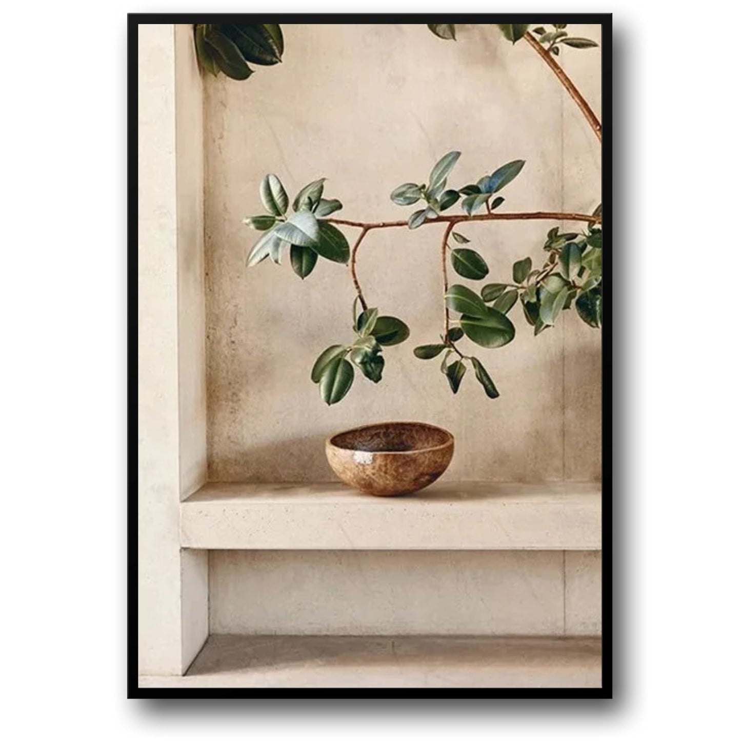 Bohemian Rustic Reflections Poster | Vintage Wall Art | Artistic Home Decor | Visual Artwork for Living Room | Prints for Rustic Interior Design | Unique Boho Style | 24x36 Inches