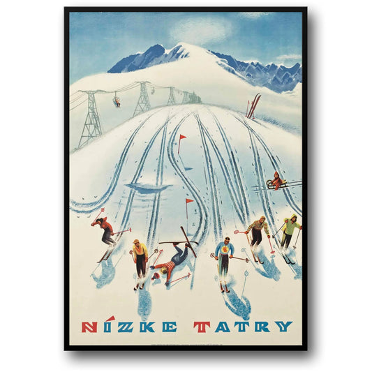 Nizke Tatry Winter Ski Racing | Retro Snowy Landscape