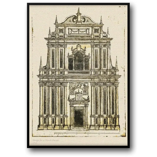 Baroque Church Facade | Baroque Architecture's Finest | Dramatic Expressions in Stone | Timeless Architecture Posters