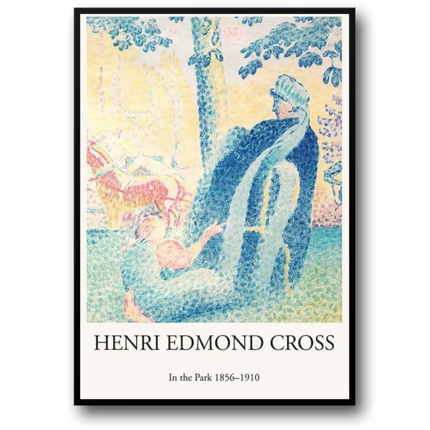 Henri Edmond Cross | In The Park | Art Poster | Impressionist Landscape Decor | Fine Art Print | Wall Art for Home & Garden