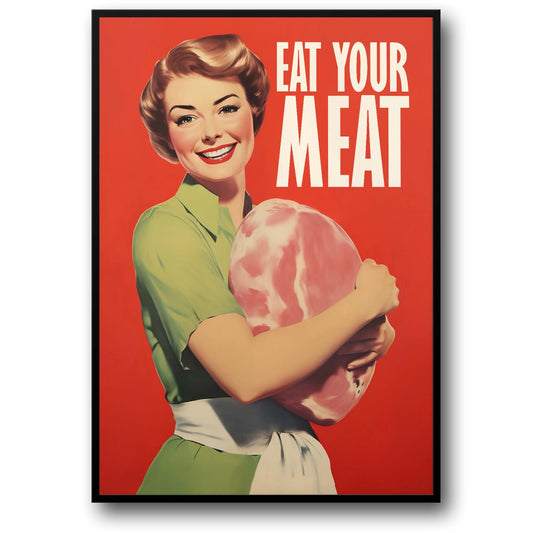 Eat Your Meat | Vintage '70s Retro Decor