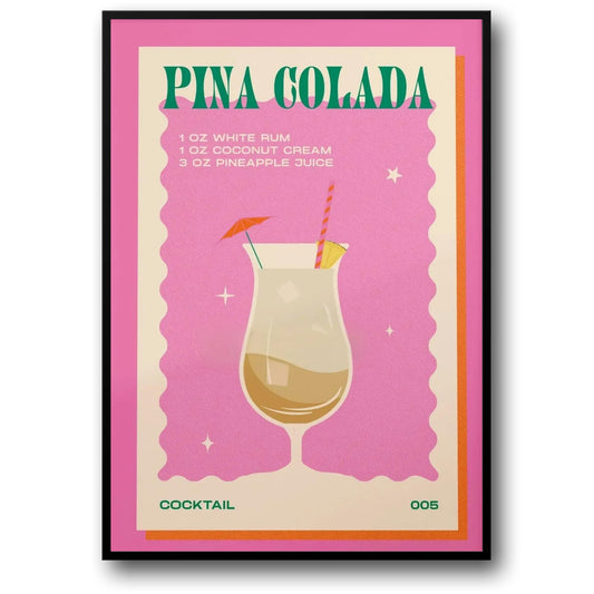 Vintage Pina Colada | Retro Cocktail Art