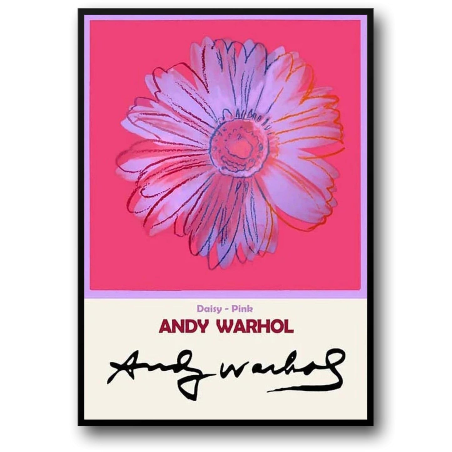 Andy Warhol | Daisy Pink Pop Art | Vintage Floral