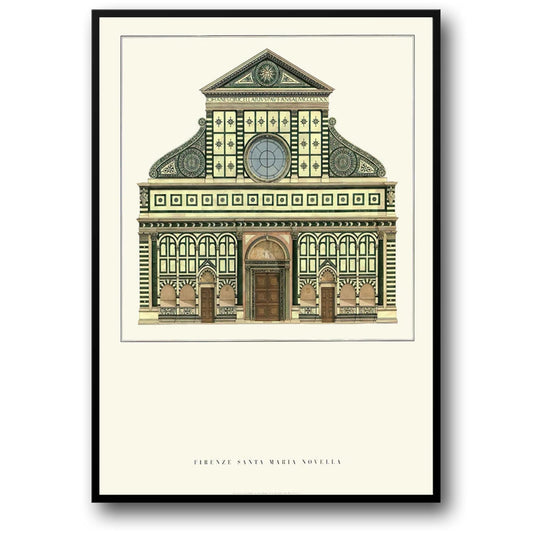 Santa Maria Novella | Florence | Italy | Renaissance Church Architecture | Italian Architectural Marvels | Classic Architecture Posters