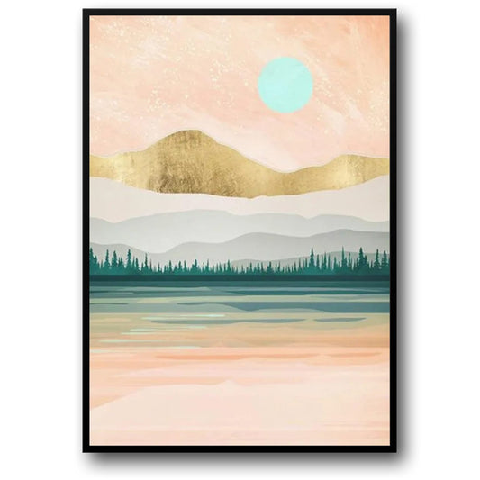 Abstract Scenery Poster | Cloudy Mornings Art Print | Wall Decor | Home & Garden Artwork