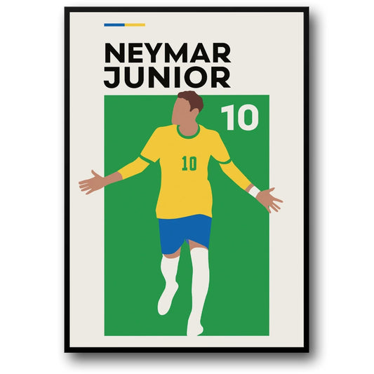 Football Star Neymar Junior Poster | Ideal for Sport Enthusiasts | Home Decor Artwork