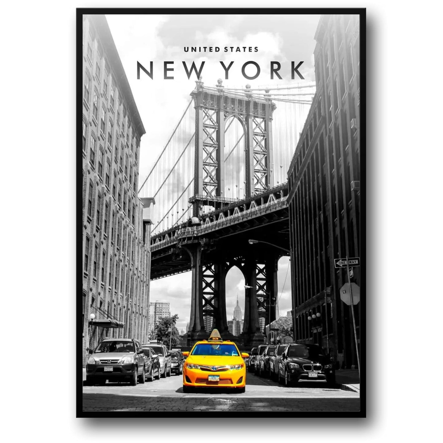 Yellow Taxi in Manhattan | NYC Urban Decor