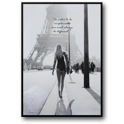 Coco Chanel Silhouette | Parisian Skyline | Inspiring Quote