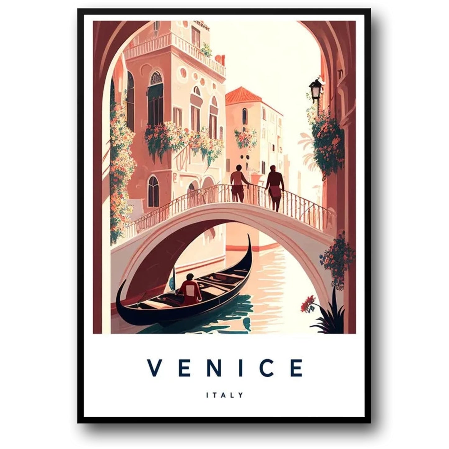 Venice Cityscape Poster | Iconic Italian Architecture | Scenic Wall Art for Home & Garden Decor | Travel-Inspired Visual Artwork