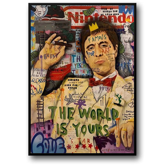 Abstract Pop Queen Graffiti Art Poster Print | Street Wall Art | Canvas Living Room Decor | England Portrait