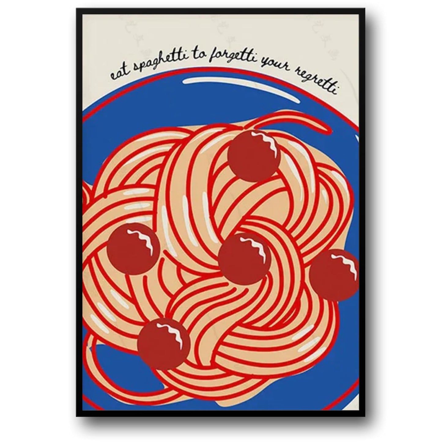Eat Spaghetti | Retro Kitchen Art