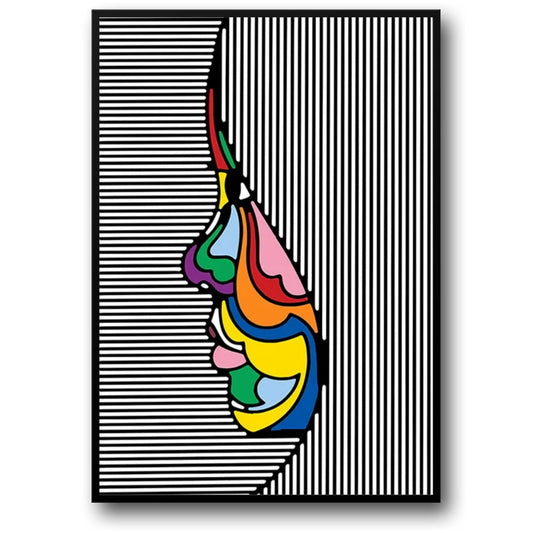Vintage Cartoon | Pink Canvas Art