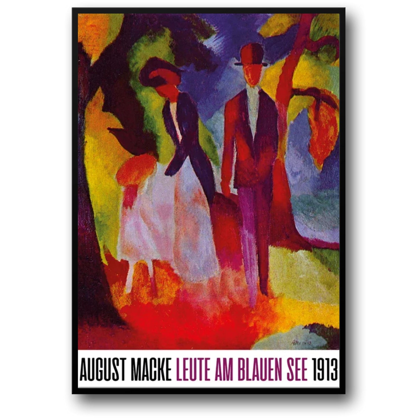 August Macke | Leute am blauen See 1913 | Art Nouveau Style