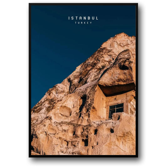 Cappadocia Cave Dwellings Poster | Ancient Rocky Landscape | Unique Turkish Scenery | Istanbul & Constantinople Art | Turkey Canvas Wall Decor