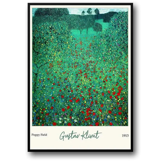 Klimt Poppy Field | Colorful Landscape