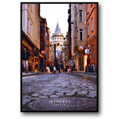 Galata Tower | Istanbul Street View | Vibrant Urban Scene
