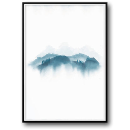 Blue Mountains Landscape Poster | Wall Art | Nature Scene | Home & Garden Decor | Visual Artwork | Calm Atmosphere
