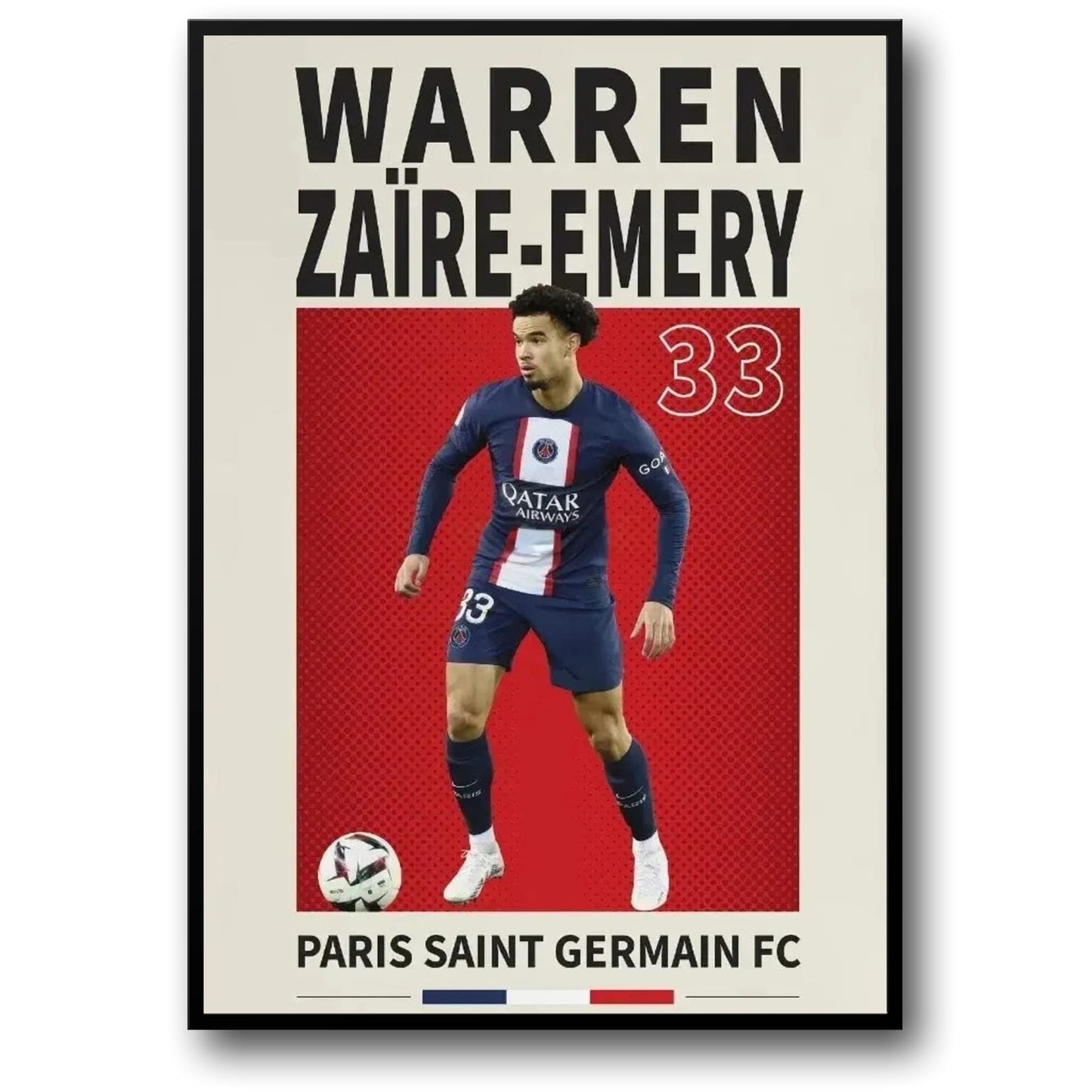 Warren Zaire-Emery | Famous Football Players | Soccer Poster | Home Decor