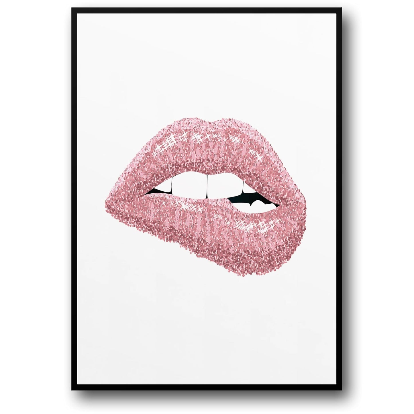 Pink Shiny Lips | Glam Modern Art