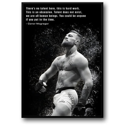 Conor McGregor | Hard Work Over Talent | UFC Gym Decor